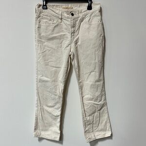 Levi’s Middy Ankle Bootcut Ivory Corduroy Jeans 28x27